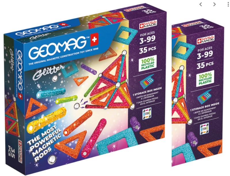 JUEGO GEOMAG MAGNETICO - GLITTER 35 PCS