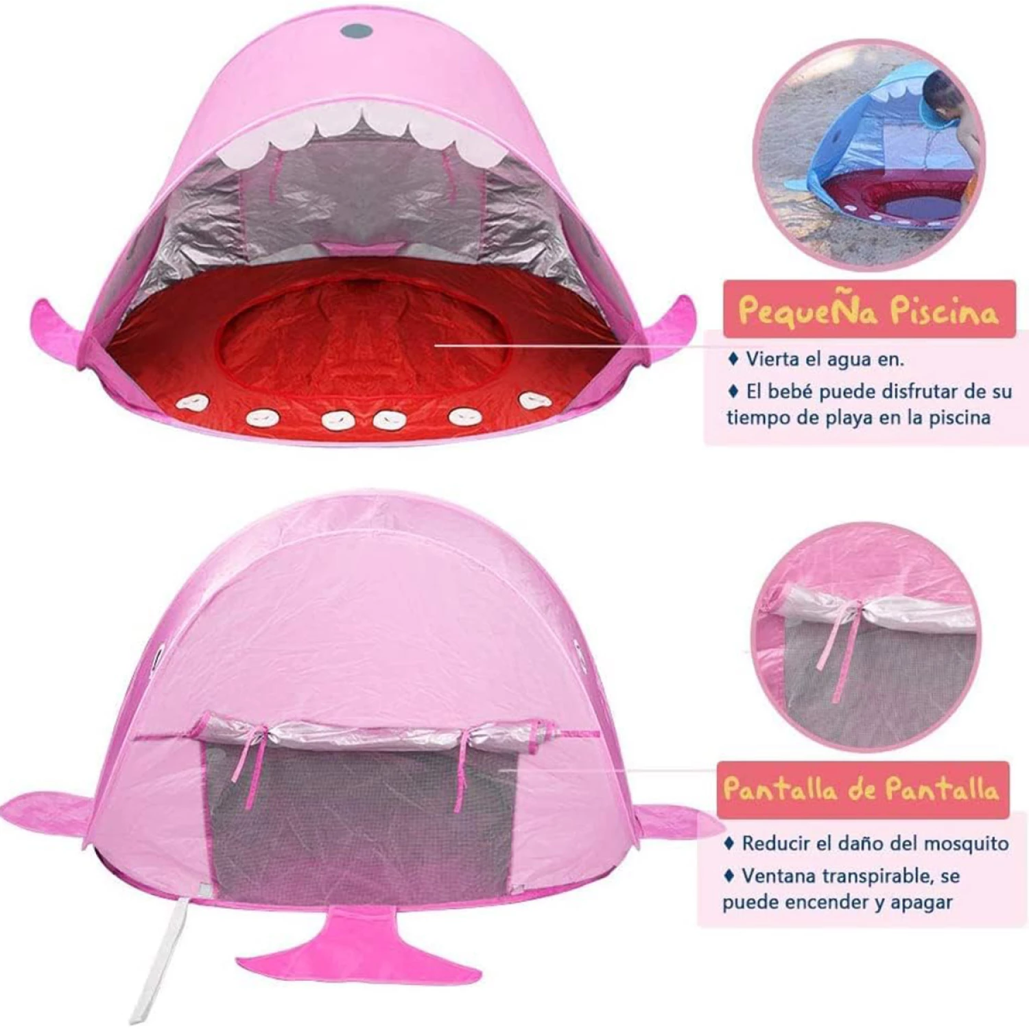 Carpa de playa para bebés