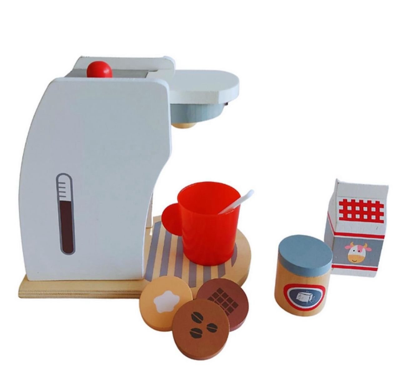 CAFETERA DE MADERA CON ACCESORIOS