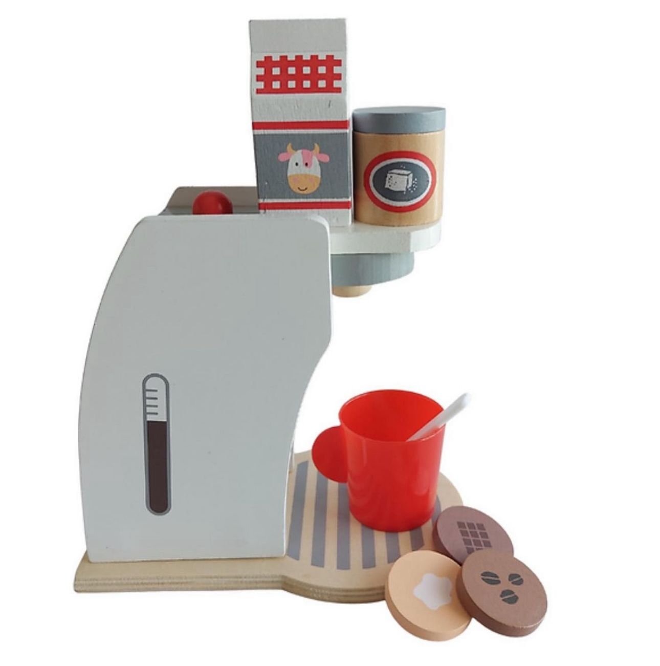 CAFETERA DE MADERA CON ACCESORIOS