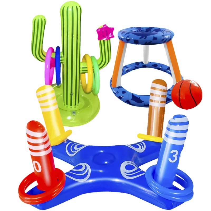 Set Inflables Juegos Accesorios 3 Piezas Piscina Playa