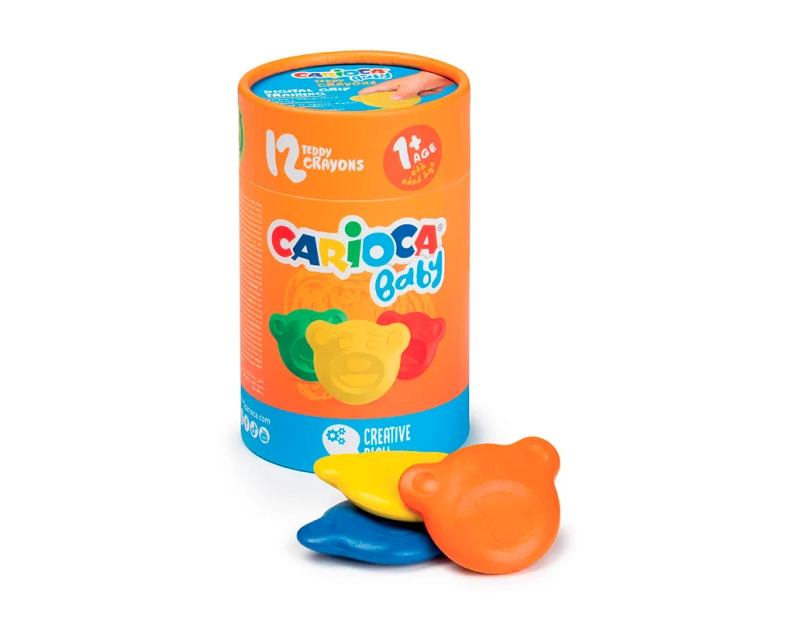 Ceras de colores en forma de oso Carioca Baby Caja x 12 unid.