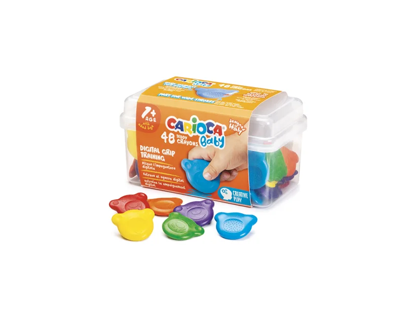 Ceras de colores con forma de oso Carioca Baby Maletín x 48 unidades