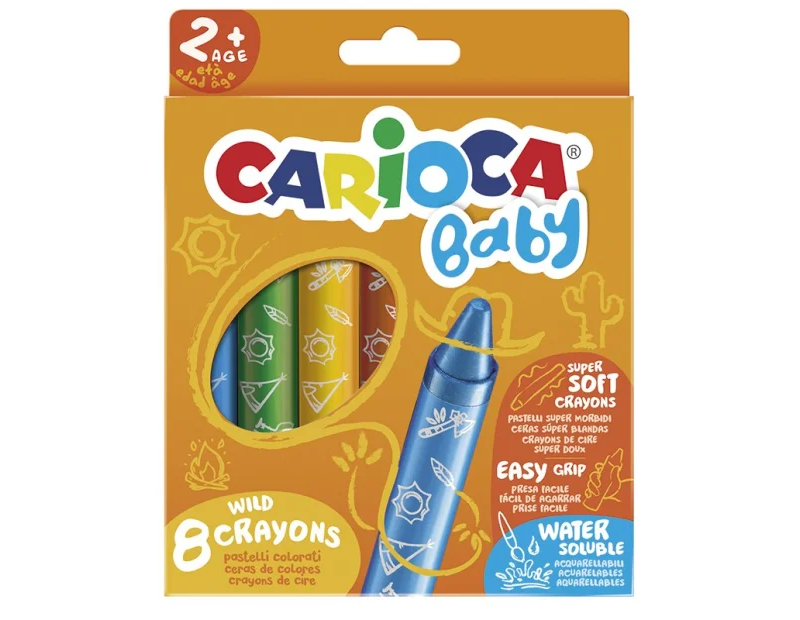 Crayones Carioca Baby Wild Caja x 8 colores