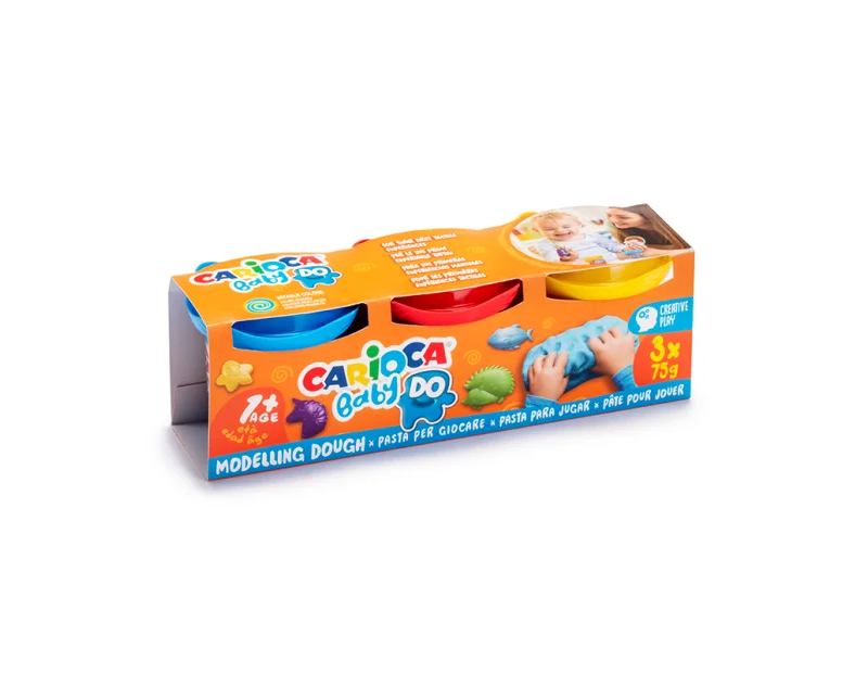 Masa de moldear Carioca Baby Dough Caja x 3 unidades