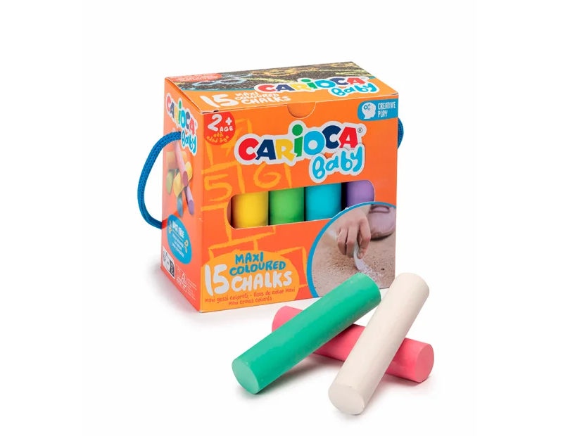Maxi tizas de colores Carioca Baby Caja x 15 unidades