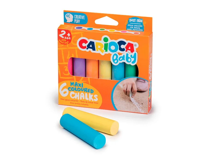 Maxi tizas de colores Carioca Baby Caja x 6 unidades