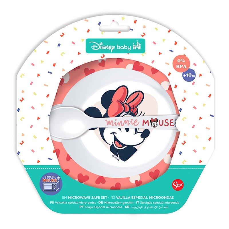 Set de bowl y cuchara Minnie Mouse
