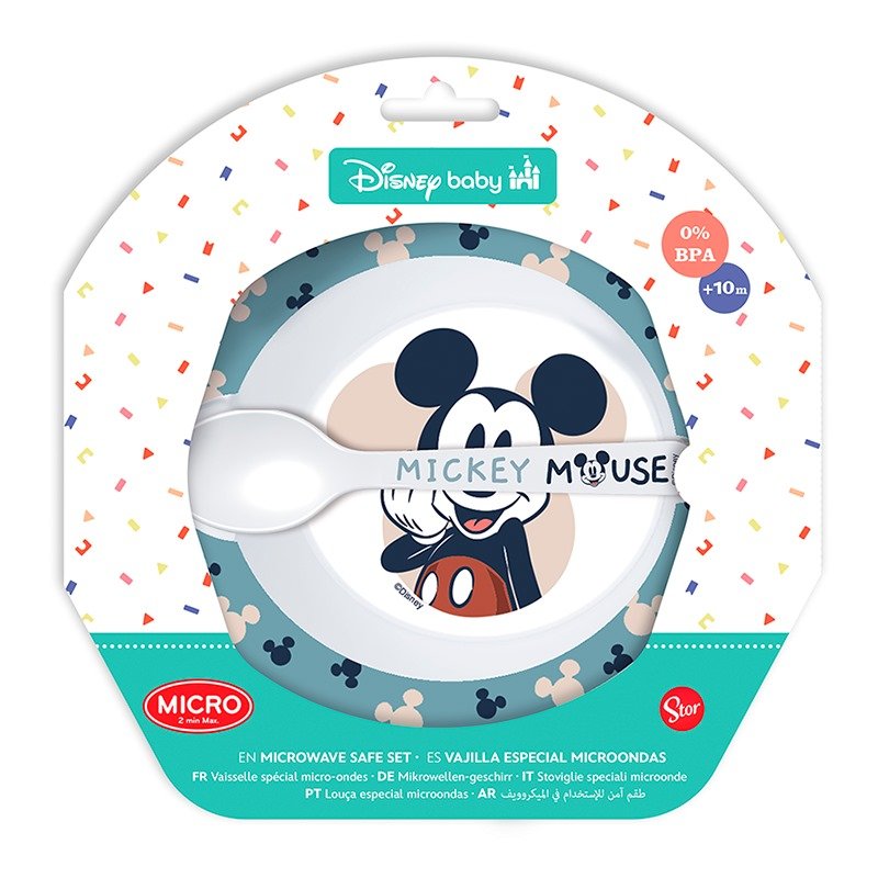 Set de bowl y cuchara Mickey